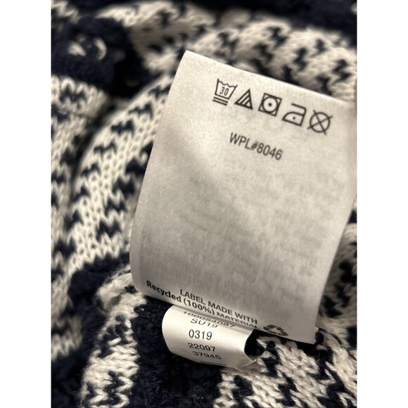 Style & Co New Cardigan Sweater Navy Blue Striped Short Sleeve Open Front Size S - Picture 8 of 8